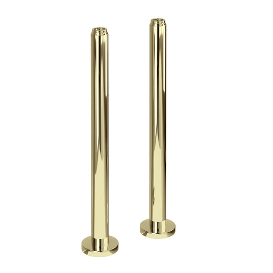 Burlington Riviera Art Deco Gold Standpipes for Freestanding Bath Taps | RIV15-GOLD - Envy Bathrooms Ltd