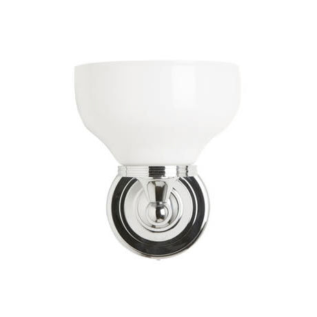 Burlington Round Light with Chrome Base and Cup Frosted Glass Shade Chrome | BL11 - Envy Bathrooms Ltd