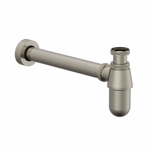 Burlington Traditional Bottle Trap Brushed Nickel | W14-BNKL - Envy Bathrooms Ltd