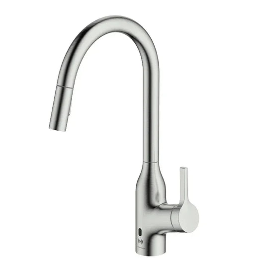 Clearwater Amelio Pull Out Sensor Kitchen Sink Mixer Tap - Brushed Nickel - AML10BN - Envy Bathrooms Ltd