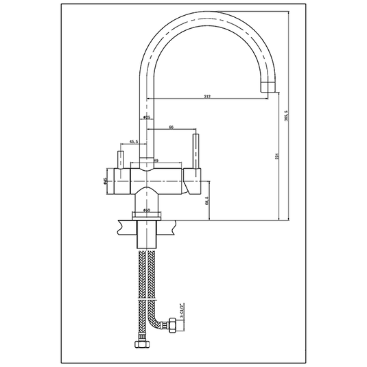 Clearwater Aquarius Filtered Water Kitchen Sink Mixer Tap - Polished Stainless Steel - AQ2SS - Envy Bathrooms Ltd