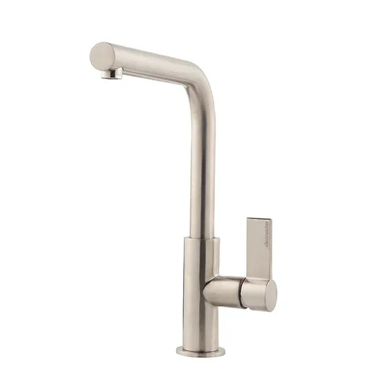 Clearwater Auriga Single Lever Monobloc Kitchen Sink Mixer Tap - Brushed Nickel - CW00114BN - Envy Bathrooms Ltd