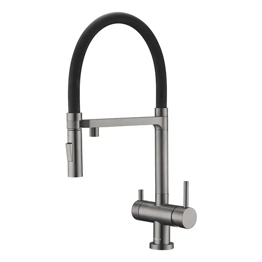 Clearwater Bellatrix Filtered Water Pull Out Kitchen Sink Mixer Tap - Gun Metal - BE7GM - Envy Bathrooms Ltd