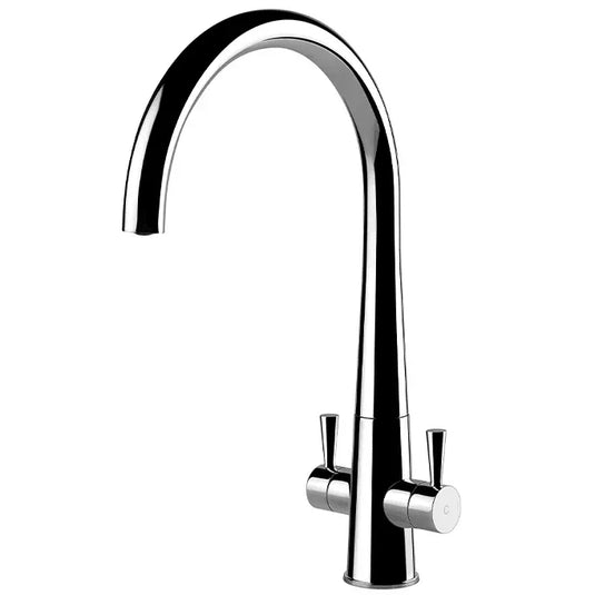 Clearwater Corona C Twin Lever Monobloc Kitchen Sink Mixer Tap - Chrome - COR2CP - Envy Bathrooms Ltd