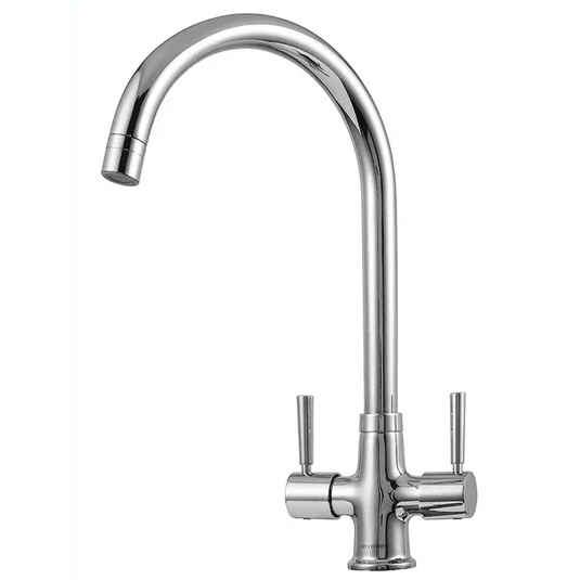 Clearwater Davina Dual Lever Twist & Spray Monobloc Kitchen Sink Mixer Tap - Chrome - DA20CP - Envy Bathrooms Ltd