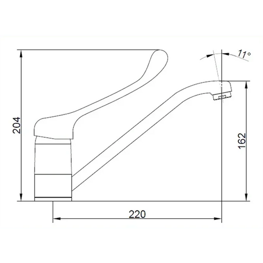Clearwater Dorman Single Lever Monobloc Kitchen Sink Mixer Tap - Chrome - DORCP - Envy Bathrooms Ltd