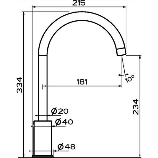 Clearwater Elara C Single Lever Monobloc Kitchen Sink Mixer Tap - Chrome/Alpina - CW02590CPAL - Envy Bathrooms Ltd