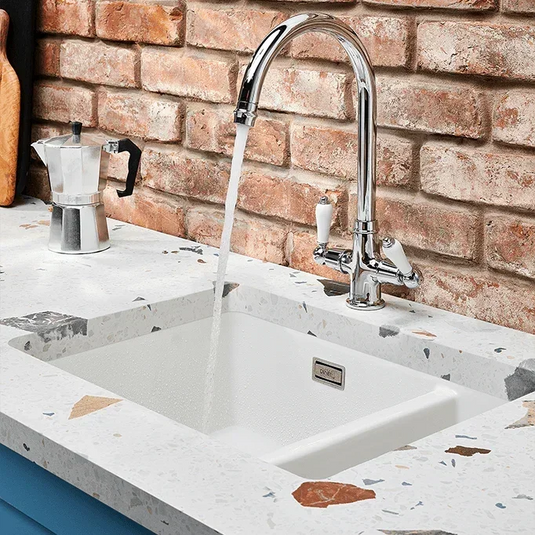 Clearwater Elegance C Twin Lever Twist & Spray Monobloc Kitchen Sink Mixer Tap - Chrome - EL20CP - Envy Bathrooms Ltd