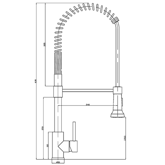Clearwater Galaxy Single Lever Pull Out Kitchen Sink Mixer Tap - Polished Stainless Steel - GAX2SS - Envy Bathrooms Ltd