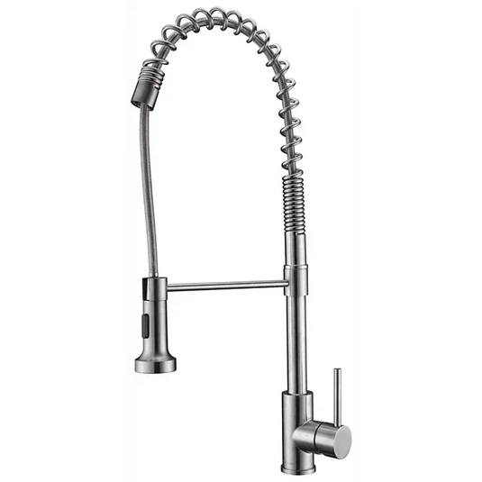 Clearwater Galaxy Single Lever Pull Out Kitchen Sink Mixer Tap - Polished Stainless Steel - GAX2SS - Envy Bathrooms Ltd