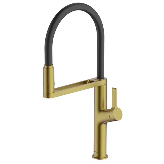 Clearwater Galex Pull Out Sensor Kitchen Sink Mixer Tap - Brushed Brass - GAL10BB - Envy Bathrooms Ltd