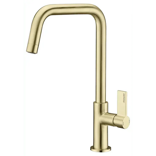 Clearwater Jovian U Single Lever Monobloc Kitchen Sink Mixer Tap - Brushed Brass - JO3BB - Envy Bathrooms Ltd