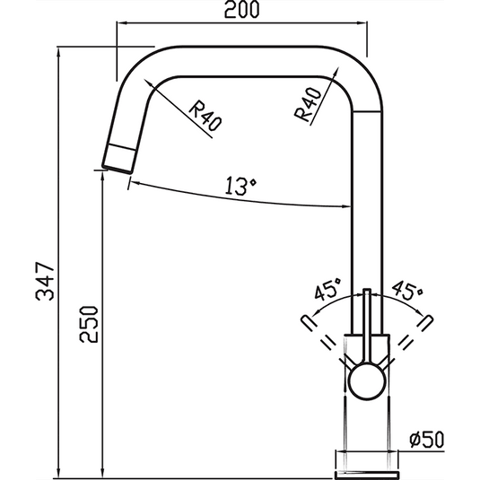 Clearwater Jovian U Single Lever Monobloc Kitchen Sink Mixer Tap - Brushed Nickel - JO3BN - Envy Bathrooms Ltd
