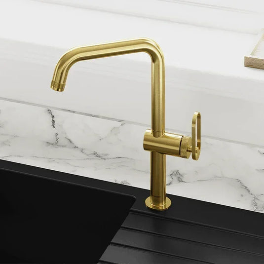 Clearwater Juno Single Lever Monobloc Kitchen Sink Mixer Tap - Brushed Brass - JUL10BB - Envy Bathrooms Ltd