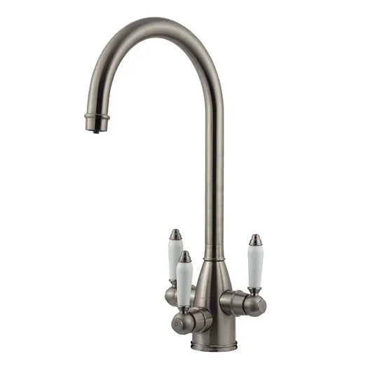 Clearwater Krypton Tri Spar C Filtered Water Kitchen Sink Mixer Tap - Brushed Nickel - KR2BN - Envy Bathrooms Ltd