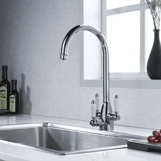 Clearwater Krypton Tri Spar C Filtered Water Kitchen Sink Mixer Tap - Chrome - KR2CP - Envy Bathrooms Ltd