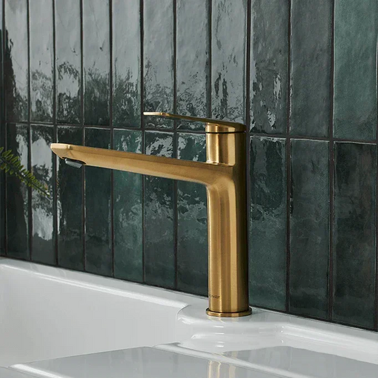 Clearwater Levant Single Lever Monobloc Kitchen Sink Mixer Tap - Brushed Brass - LEV10BB - Envy Bathrooms Ltd