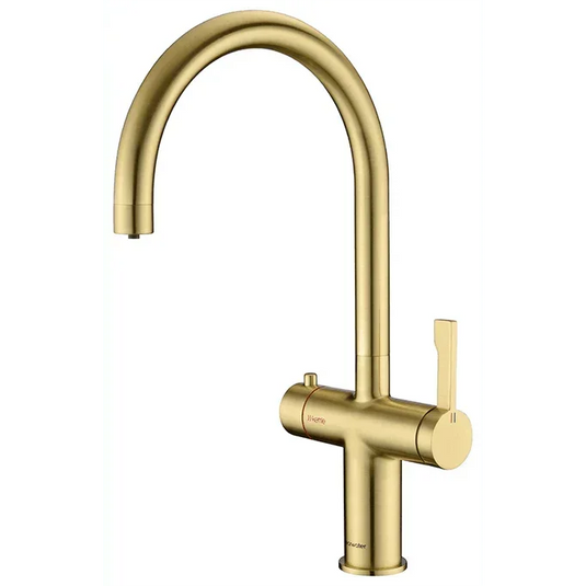 Clearwater Magus 3 3 in 1 C Spout Boiling Hot Water Kitchen Mixer Tap - Brushed Brass - MAE2KBB - Envy Bathrooms Ltd