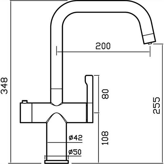 Clearwater Magus 3 3 in 1 U Spout Boiling Hot Water Kitchen Mixer Tap - Brushed Brass - MAE3KBB - Envy Bathrooms Ltd