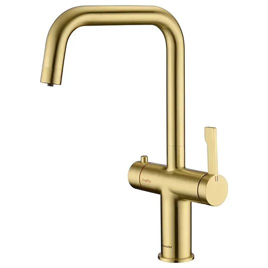 Clearwater Magus 4 4 in 1 U Spout Boiling Hot Water Kitchen Mixer Tap - Brushed Brass - MAE4BB - Envy Bathrooms Ltd