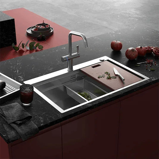 Clearwater Magus 4 4 in 1 U Spout Boiling Hot Water Kitchen Mixer Tap - Brushed Nickel - MAE4BN - Envy Bathrooms Ltd