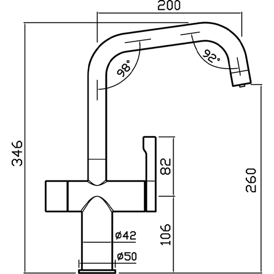 Clearwater Magus 4 4 in 1 U Spout Boiling Hot Water Kitchen Mixer Tap - Chrome - MAE4CP - Envy Bathrooms Ltd