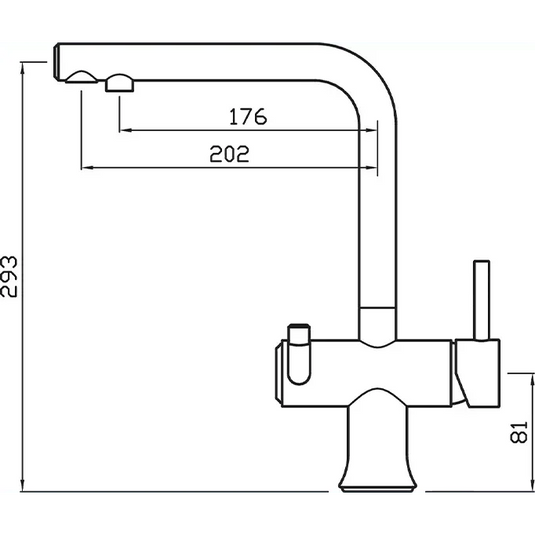 Clearwater Malin Metal Filtered Water Kitchen Sink Mixer Tap - Brushed Gunmetal - MA2GM - Envy Bathrooms Ltd