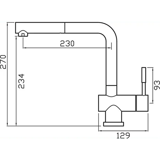 Clearwater Mercury Single Lever Pull Out Kitchen Sink Mixer Tap - Polished Stainless Steel - MER2SS - Envy Bathrooms Ltd