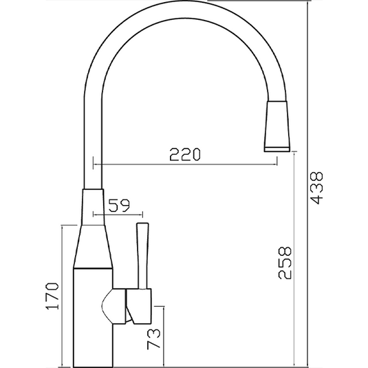 Clearwater Morpho Flex Single Lever Monobloc Kitchen Sink Mixer Tap - Brushed Nickel - MO2BN - Envy Bathrooms Ltd
