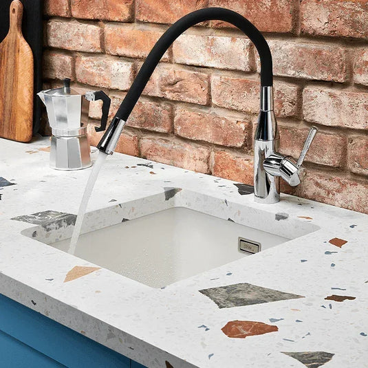 Clearwater Morpho Flex Single Lever Monobloc Kitchen Sink Mixer Tap - Chrome - MO2CP - Envy Bathrooms Ltd