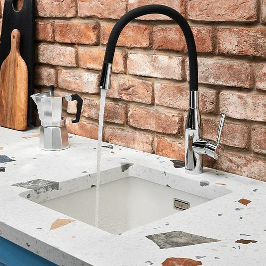 Clearwater Morpho Flex Single Lever Monobloc Kitchen Sink Mixer Tap - Chrome - MO2CP - Envy Bathrooms Ltd