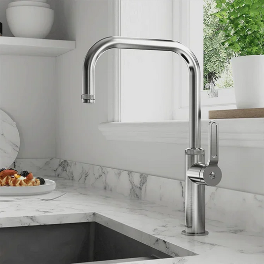 Clearwater Pioneer U Single Lever Monobloc Kitchen Sink Mixer Tap - Brushed Nickel - PIL20BN - Envy Bathrooms Ltd