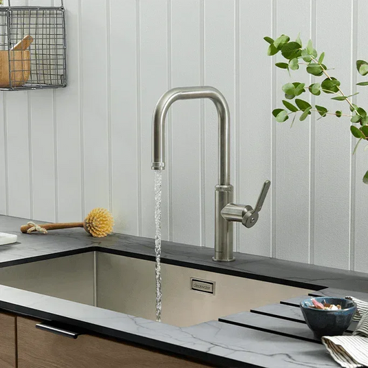 Clearwater Pioneer U Single Lever Monobloc Kitchen Sink Mixer Tap - Brushed Nickel - PIL20BN - Envy Bathrooms Ltd