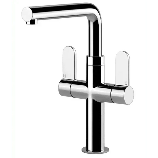 Clearwater Pulsar Twin Lever Monobloc Kitchen Sink Mixer Tap - Chrome - PU2CP - Envy Bathrooms Ltd