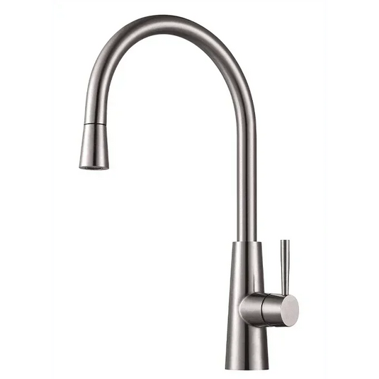 Clearwater Titania Single Lever Pull Out Kitchen Sink Mixer Tap - Polished Stainless Steel - TI3SS - Envy Bathrooms Ltd