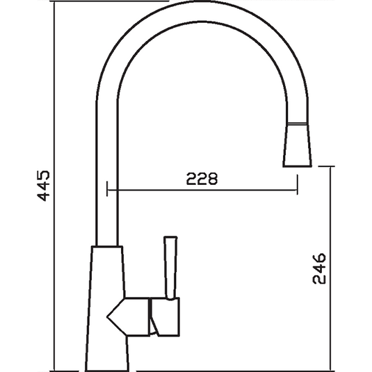 Clearwater Titania Single Lever Pull Out Kitchen Sink Mixer Tap - Polished Stainless Steel - TI3SS - Envy Bathrooms Ltd