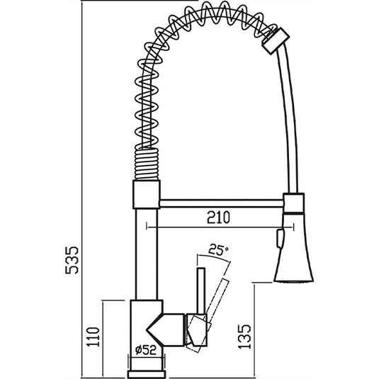 Clearwater Triton Single Lever Pull Out Kitchen Sink Mixer Tap - Brushed Nickel - TR2BN - Envy Bathrooms Ltd