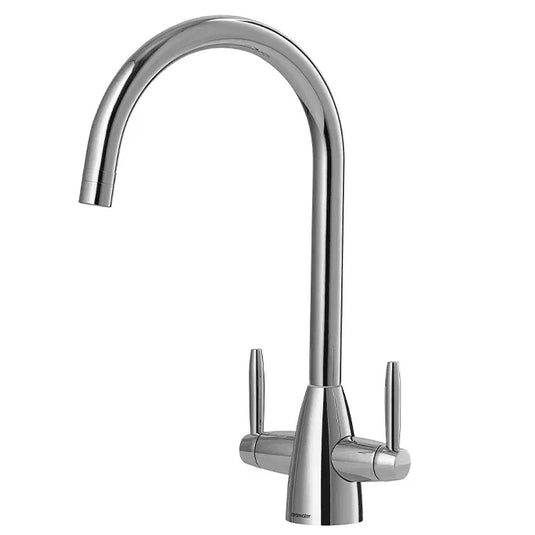 Clearwater Tutti Dual Lever Twist & Spray Monobloc Kitchen Sink Mixer Tap - Chrome - TU81073CP - Envy Bathrooms Ltd