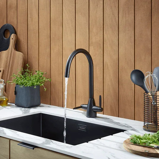 Clearwater Tutti Dual Lever Twist & Spray Monobloc Kitchen Sink Mixer Tap -Matt Black - TU81073BV - Envy Bathrooms Ltd