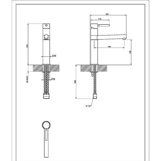 Clearwater Vegas Single Lever Monobloc Kitchen Sink Mixer Tap - Chrome - VEGCP - Envy Bathrooms Ltd