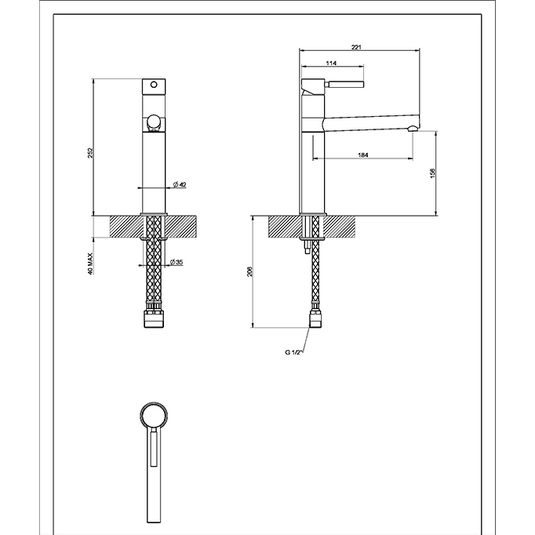 Clearwater Vegas Single Lever Monobloc Kitchen Sink Mixer Tap - Chrome - VEGCP - Envy Bathrooms Ltd