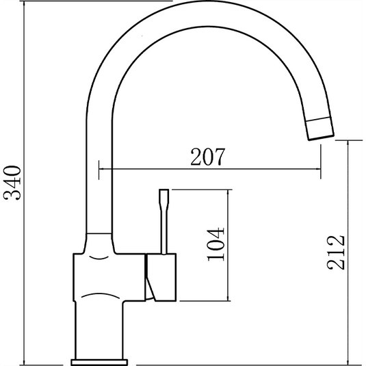 Clearwater Zodiac C Single Lever Twist & Spray Monobloc Kitchen Sink Mixer Tap - Chrome - ZO2CP - Envy Bathrooms Ltd