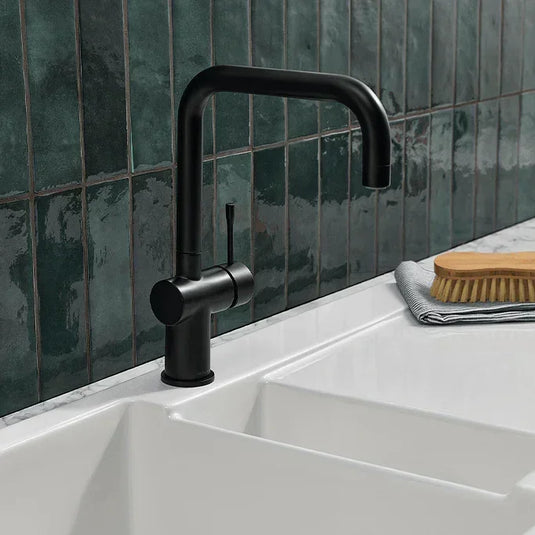 Clearwater Zodiac D Single Lever Twist & Spray Monobloc Kitchen Sink Mixer Tap - Matt Black - ZO3BV - Envy Bathrooms Ltd