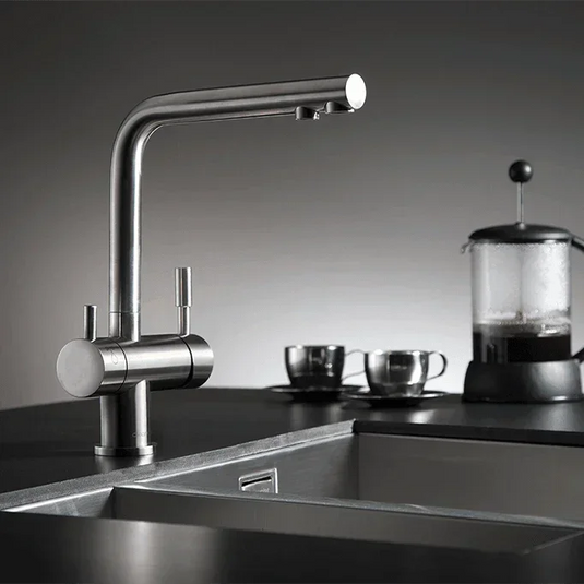 Clearwater Zuben Filtered Water Kitchen Sink Mixer Tap - Polished Stainless Steel - ZU2SS - Envy Bathrooms Ltd