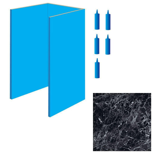 DuraPanel 1200 Recess Kit in Black Marble - Envy Bathrooms Ltd