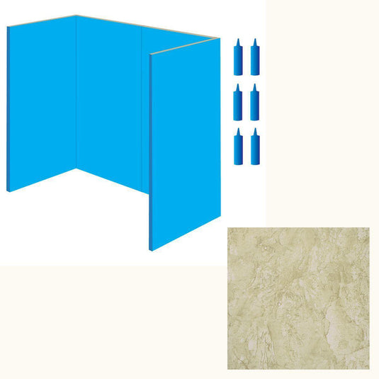 DuraPanel Large Recess Kit in Travertine Gloss - Envy Bathrooms Ltd