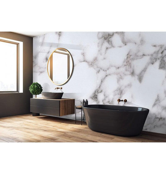 DuraPanel Natural Calacatta Marble Square Edge - 2400 x 1200 - Envy Bathrooms Ltd