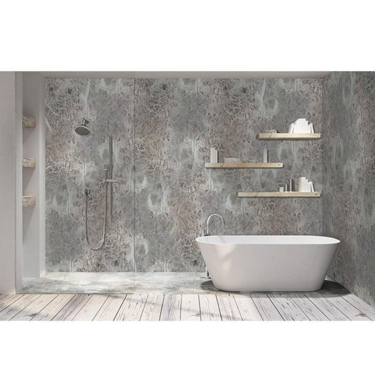 DuraPanel Natural Cappuccino Marble Square Edge - 2400 X 1200 - Envy Bathrooms Ltd