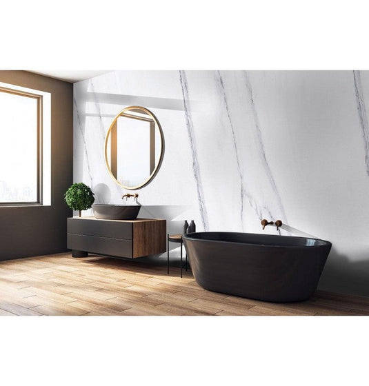 DuraPanel Natural Carrara Marble Square Edge - 2400 x 1200 - Envy Bathrooms Ltd