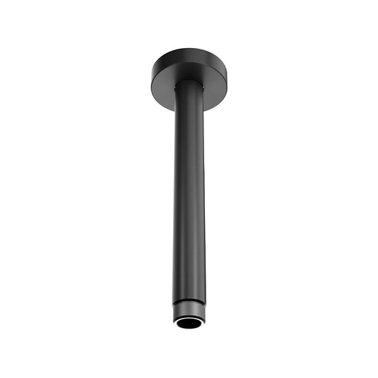 Eastbrook 200mm Ceiling Mounted Round Shower Arm Matt Black | 78.0045